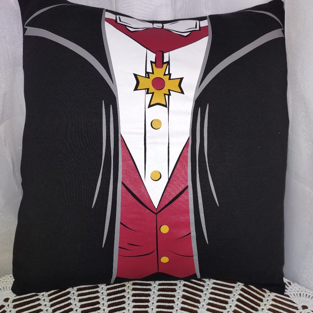 Rag Frog Revival Throw pillow COVER ONLY up-cycled size 14"x14"